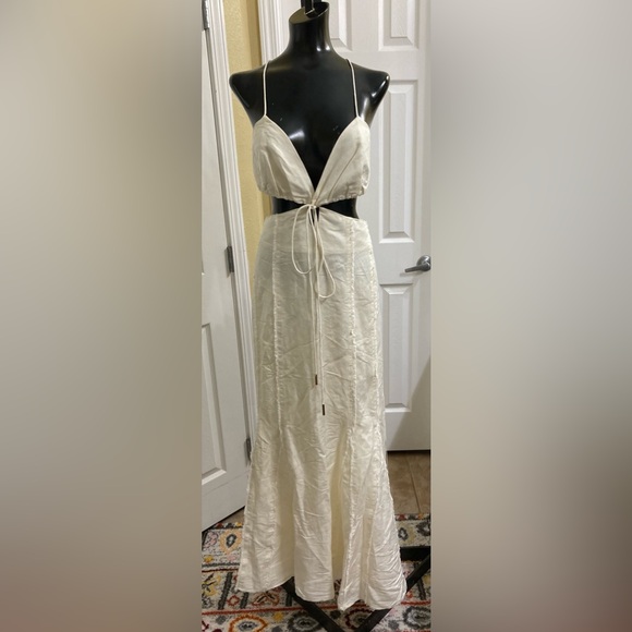 NEW SIGNIFICANT OTHER Anica Cutout Strappy Halter Neck DRESS Size 12 - Picture 7 of 10